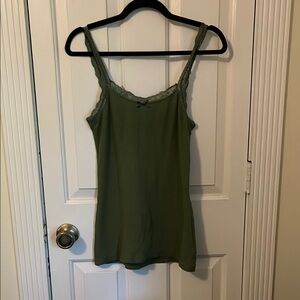 Vintage Y2K Faded Glory Green Fitted Sleeveless Camisole